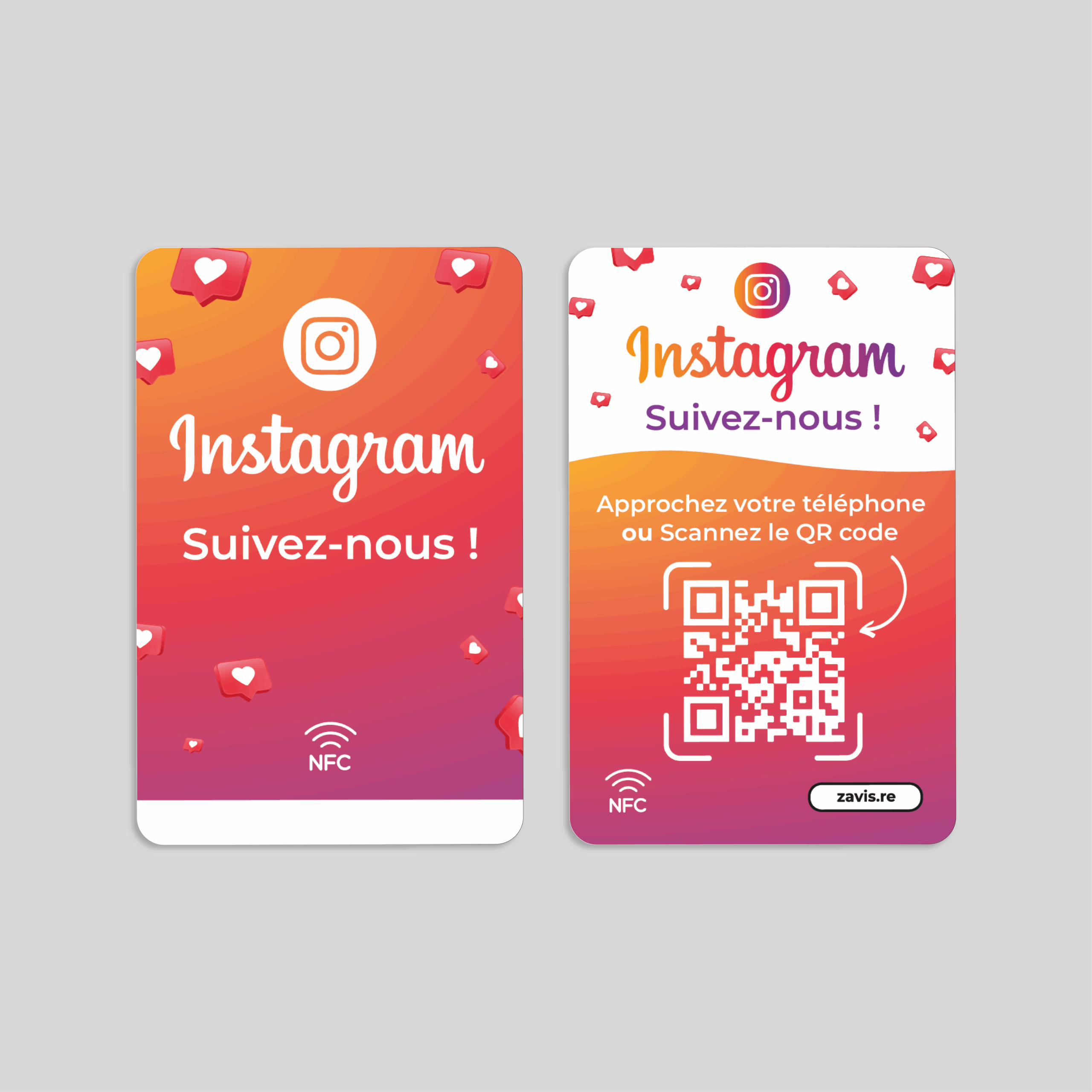 Carte NFC Instagram