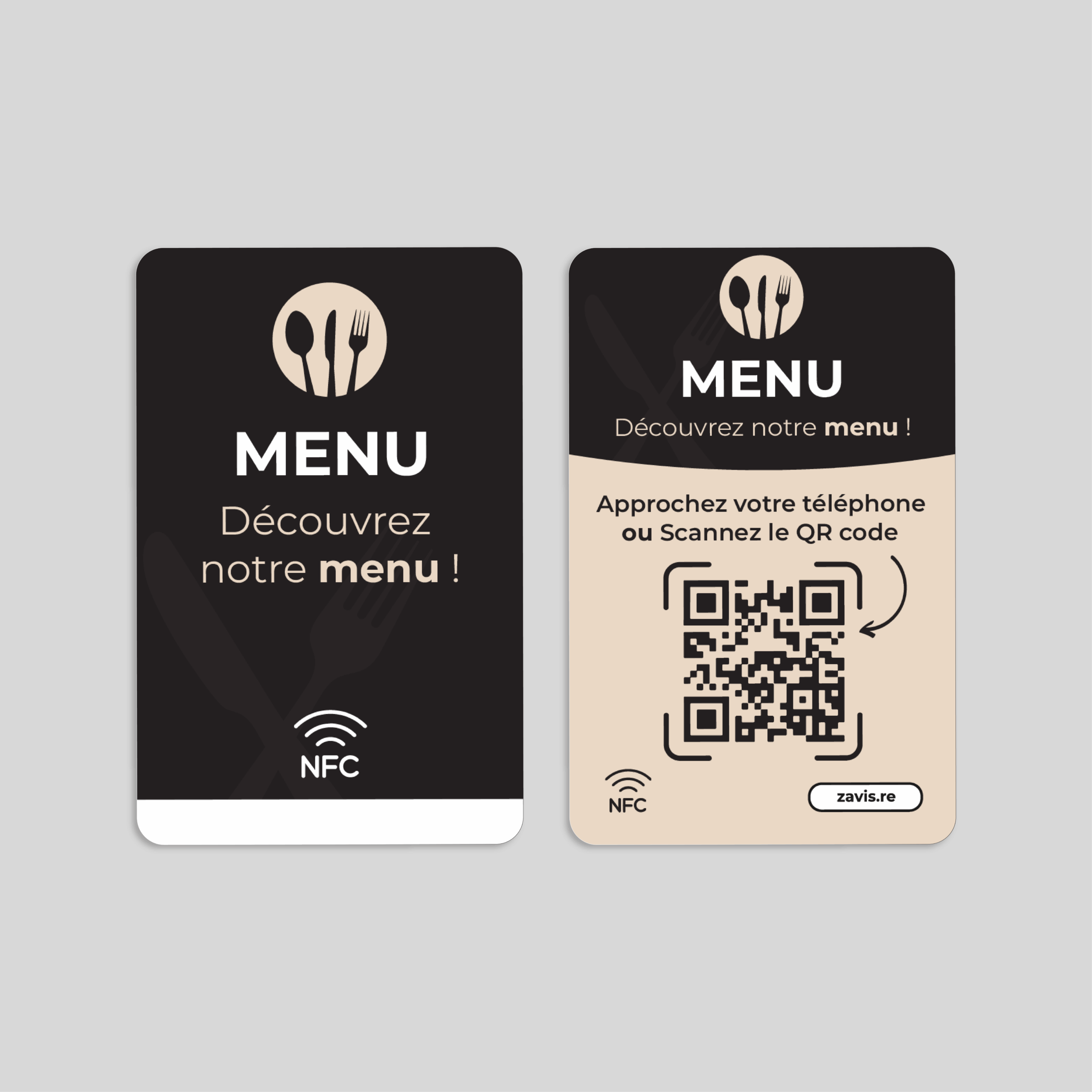 Carte NFC Menu