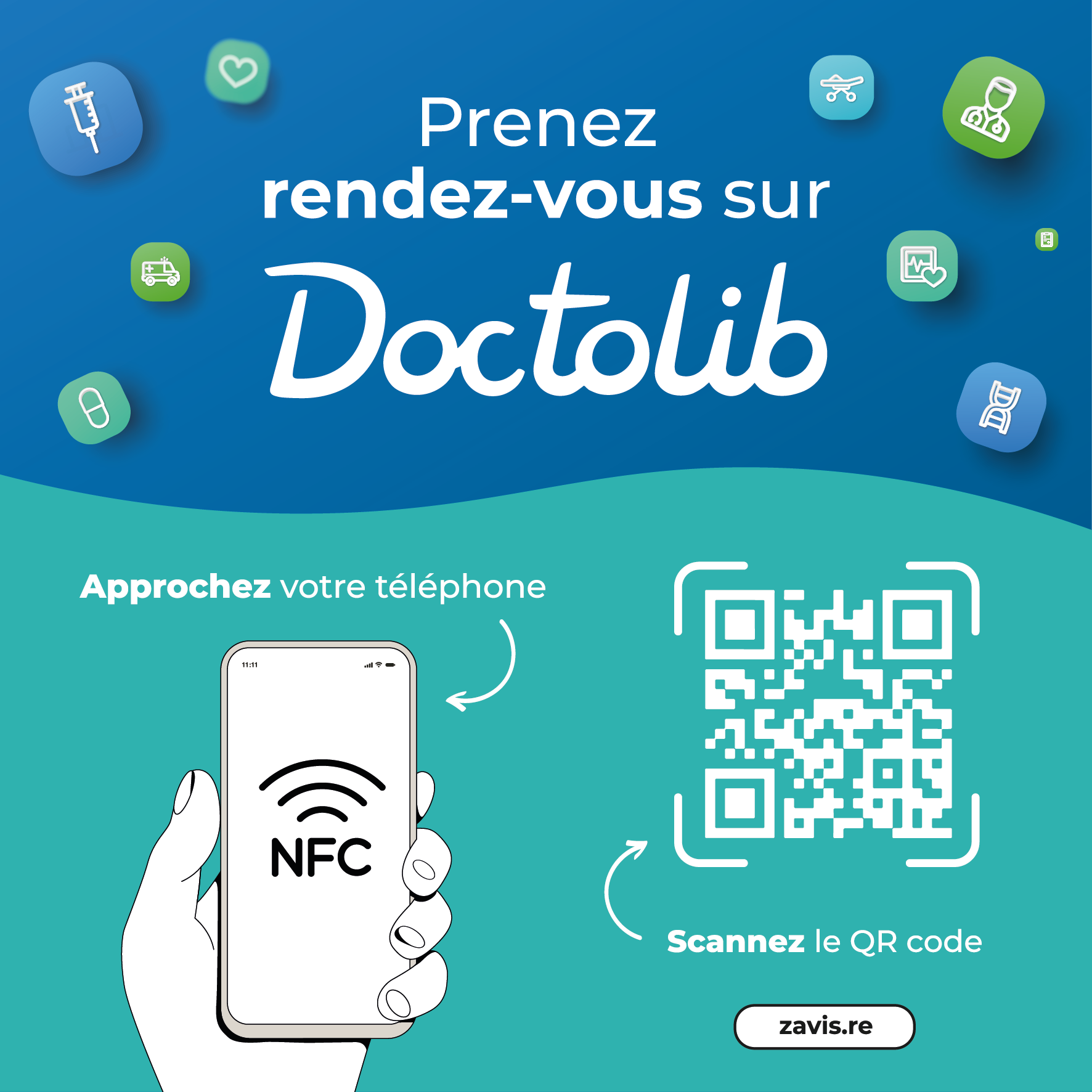 Plaque NFC Doctolib