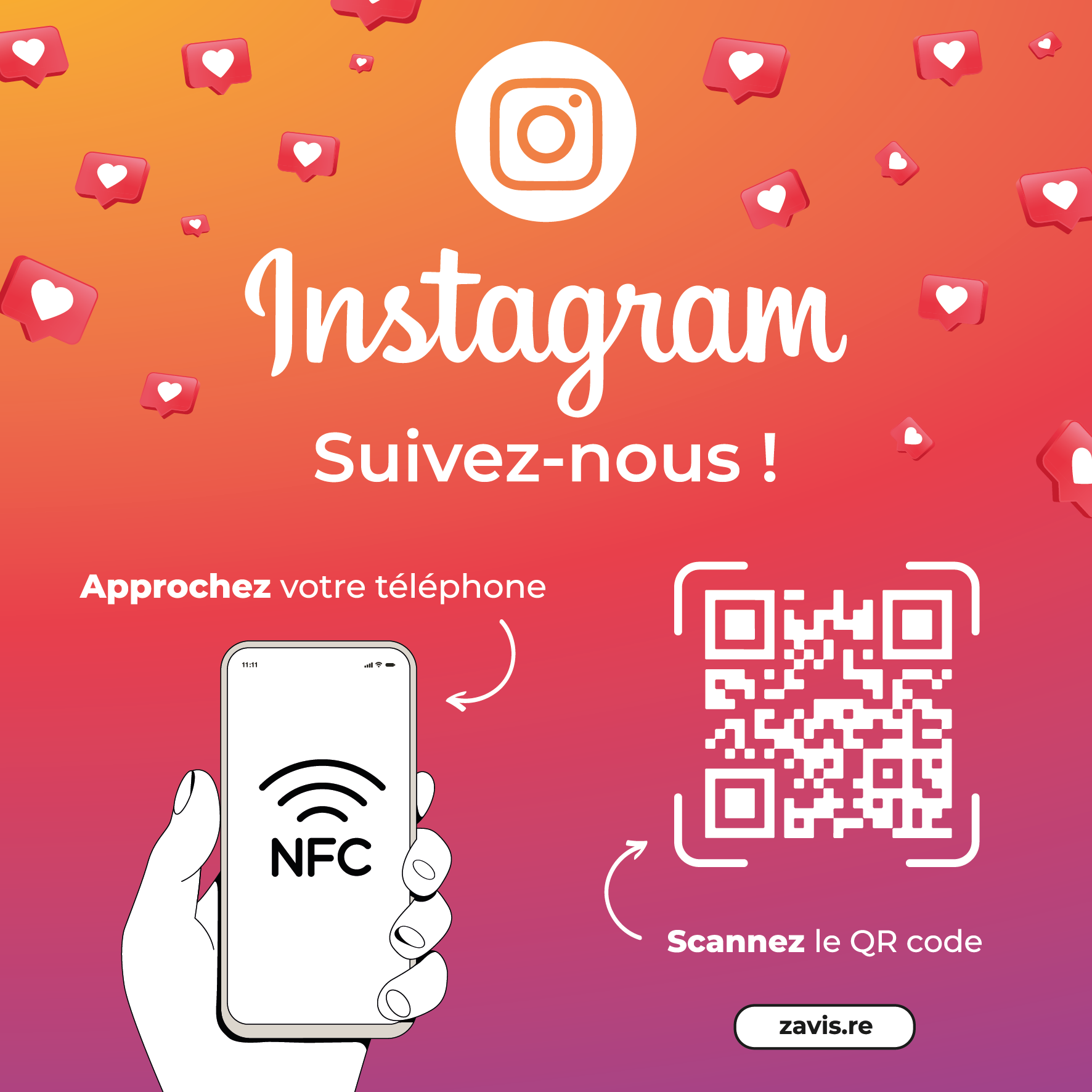 Plaque NFC Instagram