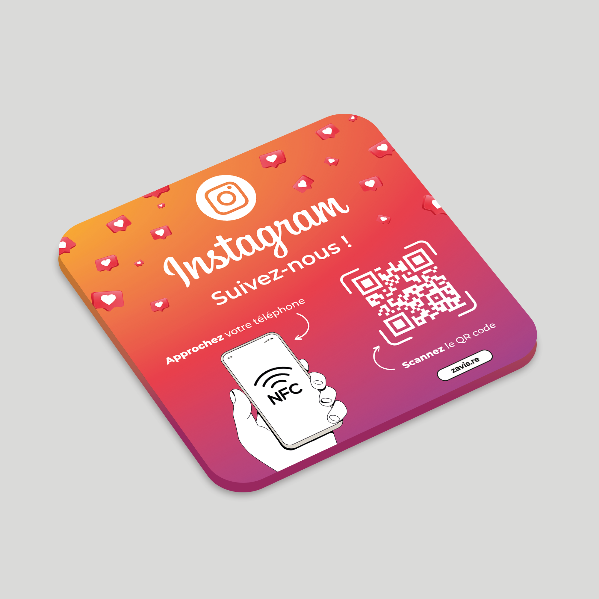 Plaque NFC Instagram