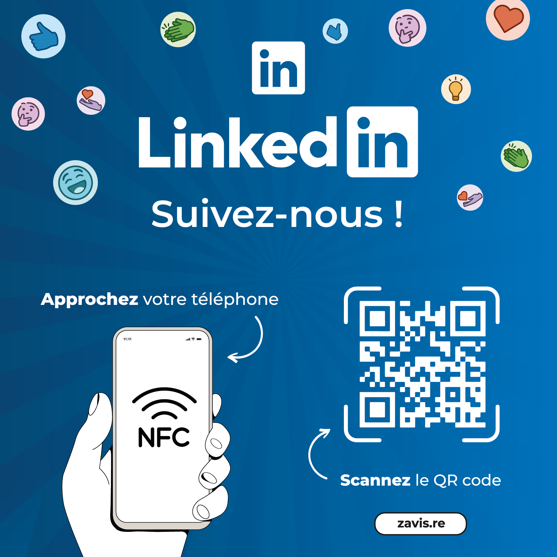 Plaque NFC LinkedIn
