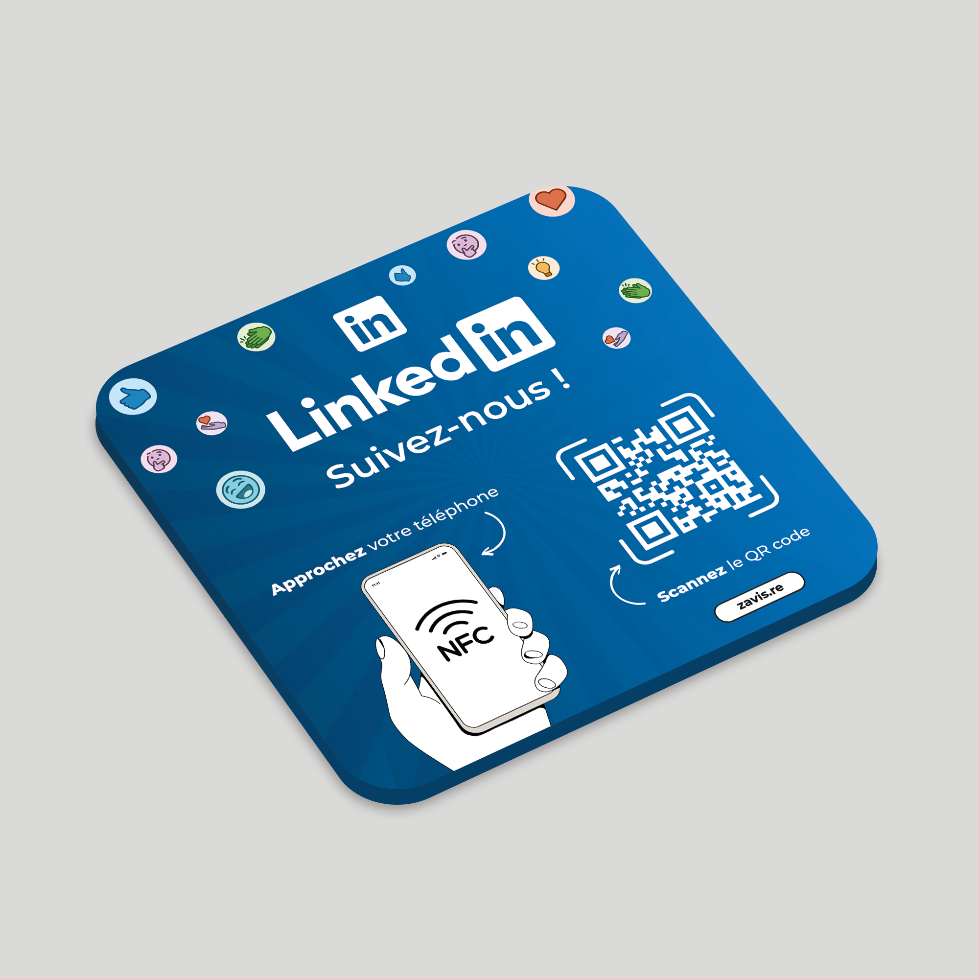 Plaque NFC LinkedIn