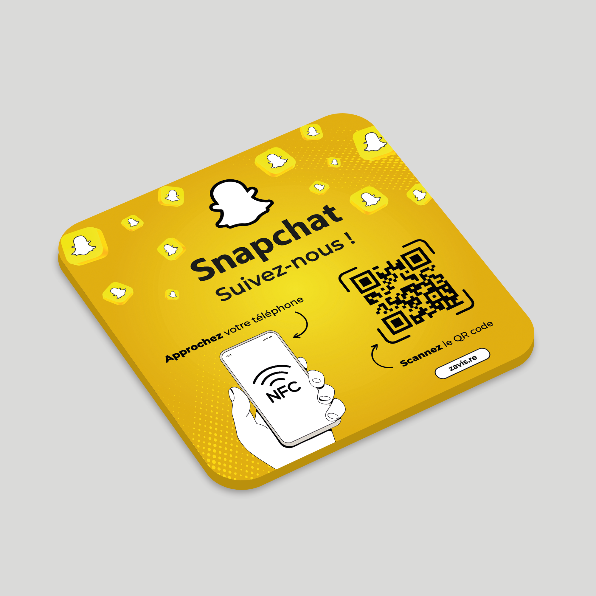 Plaque NFC Snapchat