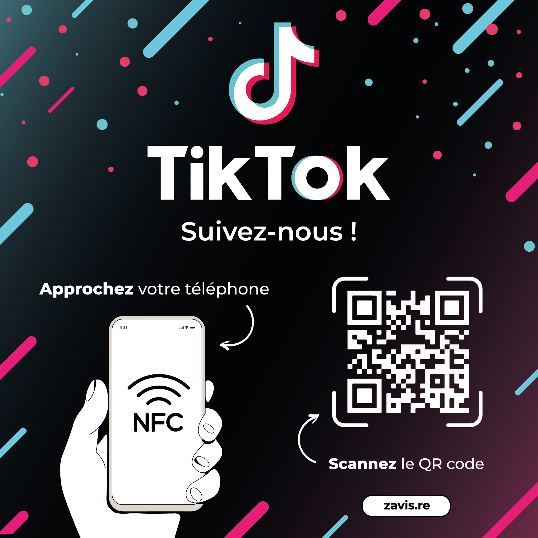 Plaque NFC TIKTOK