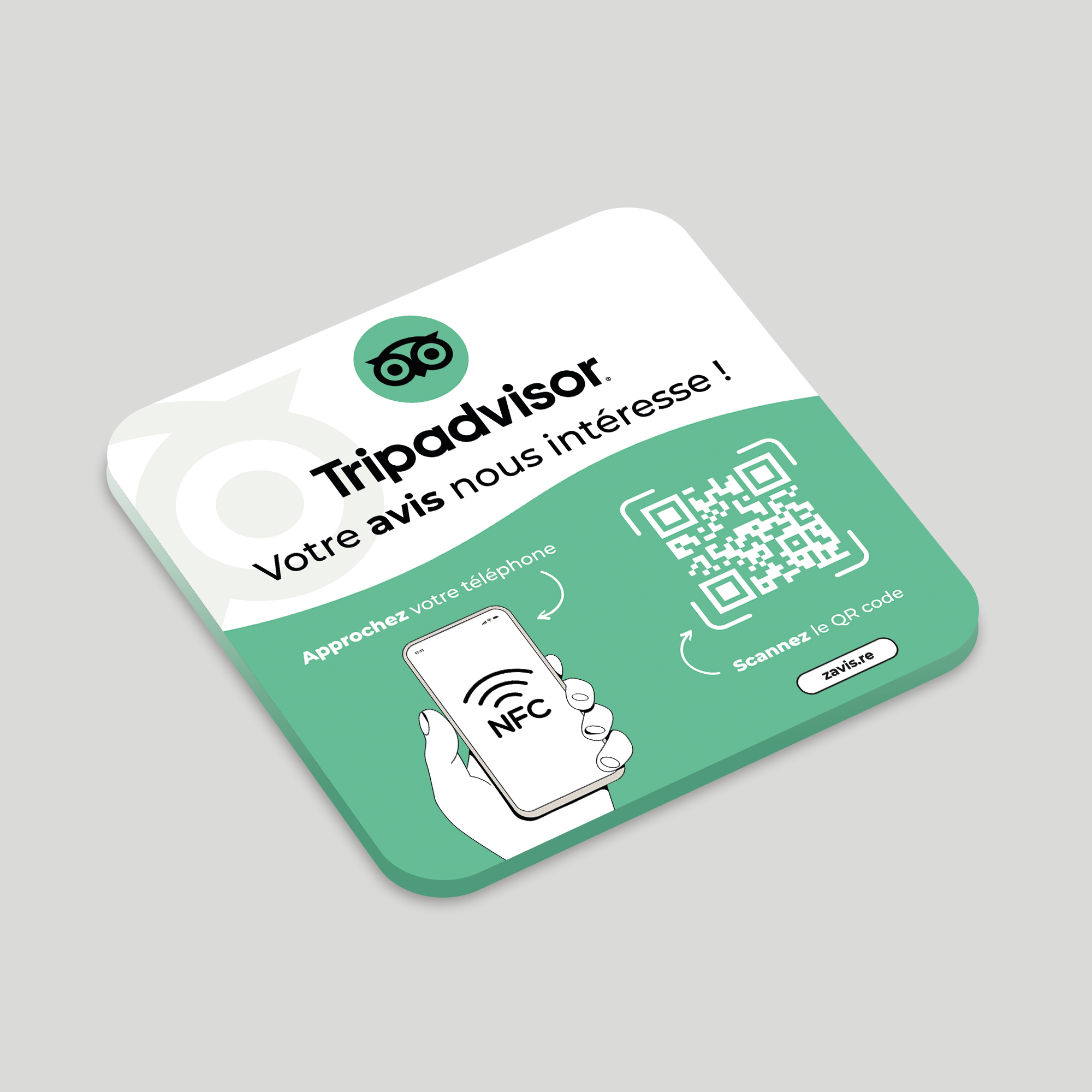 Plaque NFC TripAdvisor