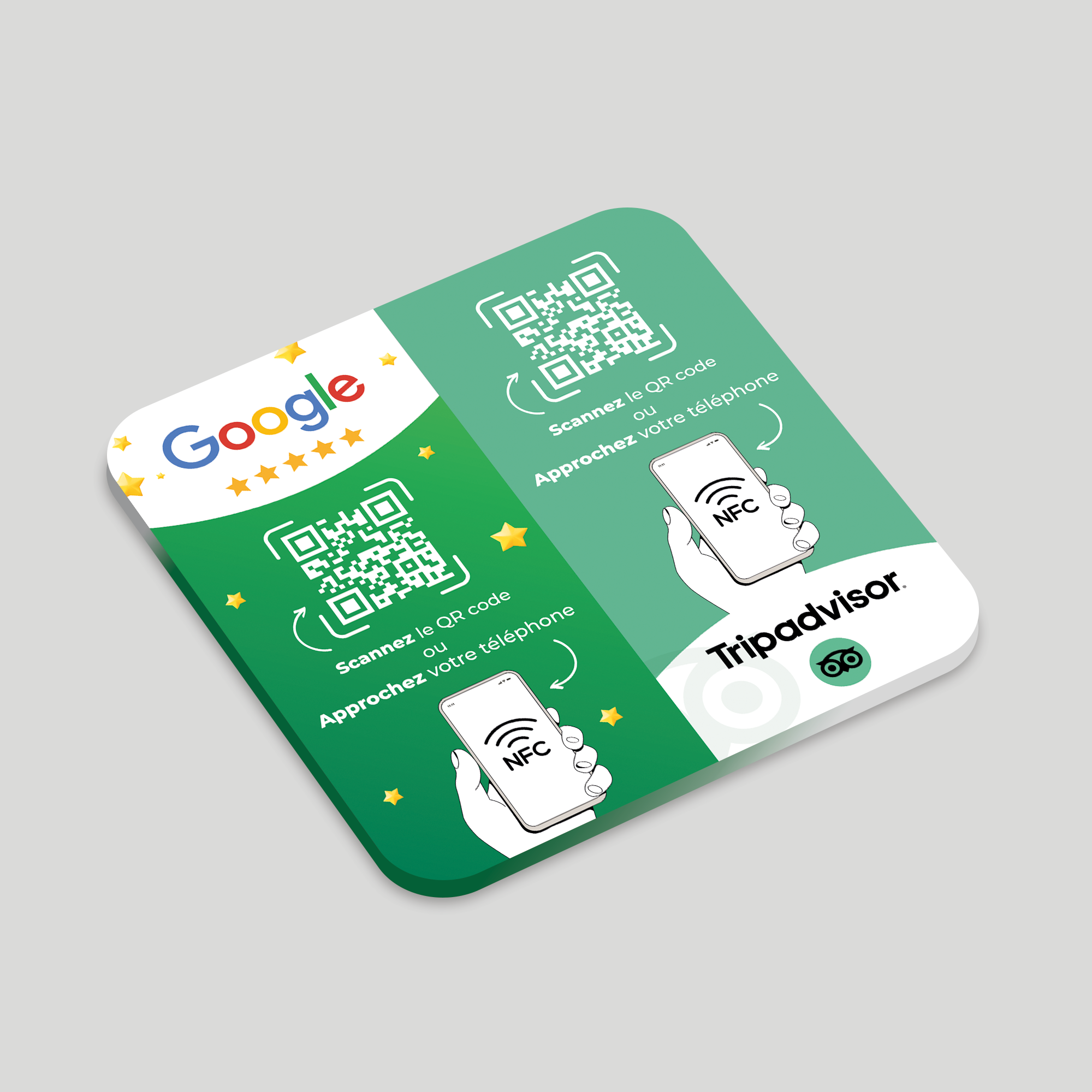 Plaque NFC Tripadvisor & Google