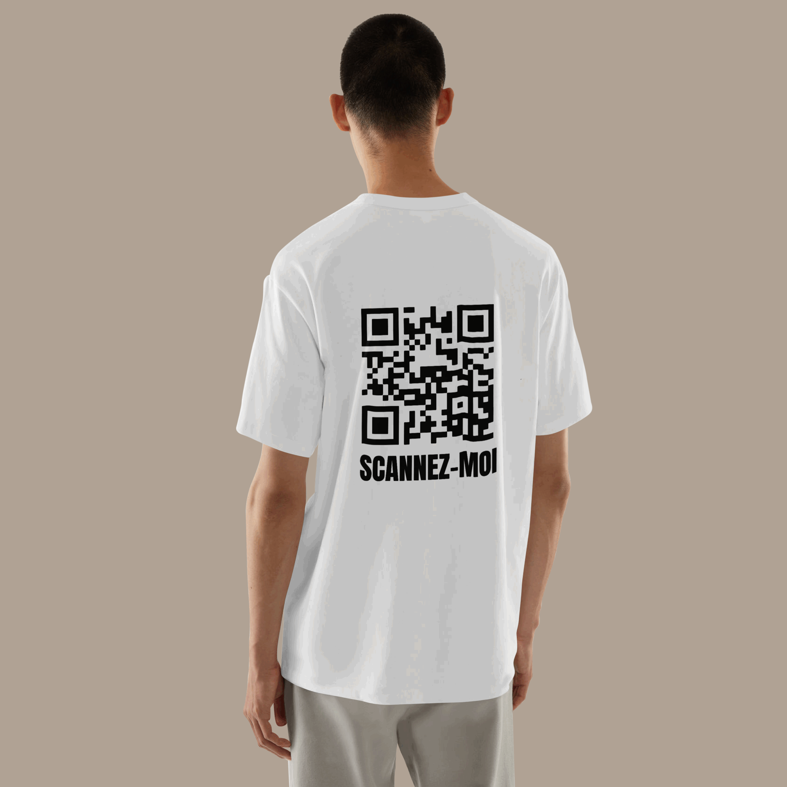 T-shirt blanc QR Code